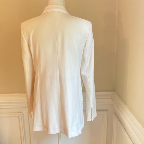KARL LAGERFELD Cream White Wool Blend Blazer - Picture 3 of 12